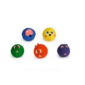 Латексова кучешка играчка Beeztees Ball with Animal Face топка с животински лица, различни видове